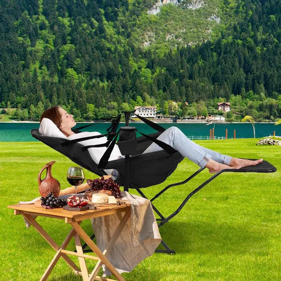 450lbs Heavy-Duty Swing Hammock Chair – Portable with Pedal, Perfect for Camping & Outdoor Trips