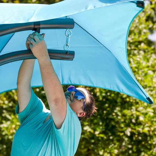 Heavy-Duty Steel Hammock Chair – Ergonomic Build with Premium Cushions & Pillows for Peak Coziness